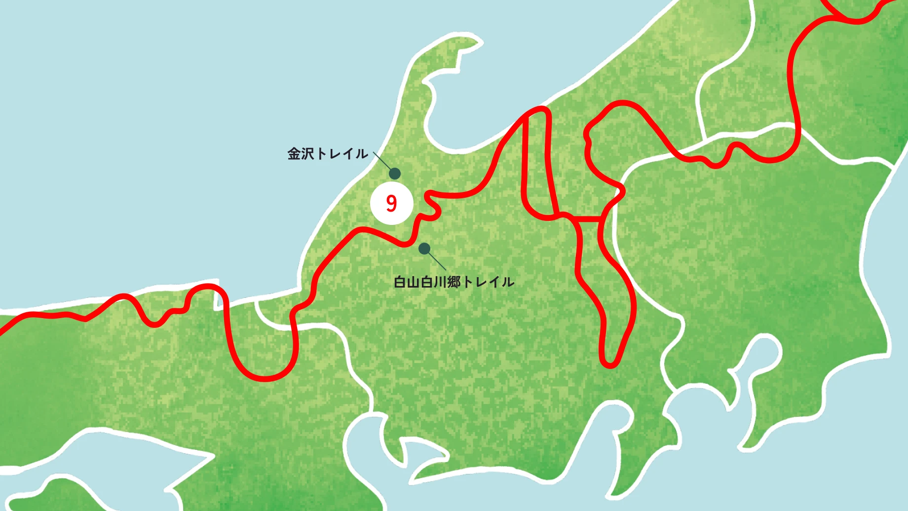 北陸エリアのルートサムネイル